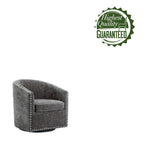 Porthos Home Wesa Swivel Fabric Upholstered Barrel Accent Chair