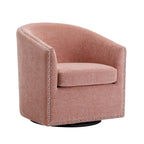 Porthos Home Wesa Swivel Fabric Upholstered Barrel Accent Chair
