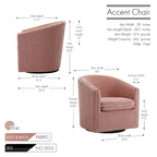 Porthos Home Wesa Swivel Fabric Upholstered Barrel Accent Chair