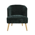 Porthos Home Quilla Corduroy Accent Barrel Chair with Rubberwood Legs