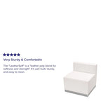 LeatherSoft Chair w/Brushed Stainless Steel Base - Reception Furniture