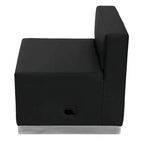 LeatherSoft Chair w/Brushed Stainless Steel Base - Reception Furniture