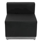 LeatherSoft Chair w/Brushed Stainless Steel Base - Reception Furniture