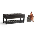 WYNDENHALL Riley 43 inch Wide Rectangle Ottoman Bench - 43 W x 17 D x 19 H
