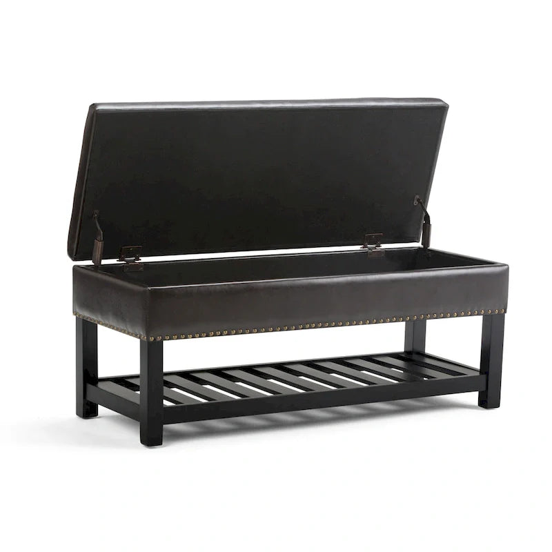 WYNDENHALL Riley 43 inch Wide Rectangle Ottoman Bench - 43 W x 17 D x 19 H