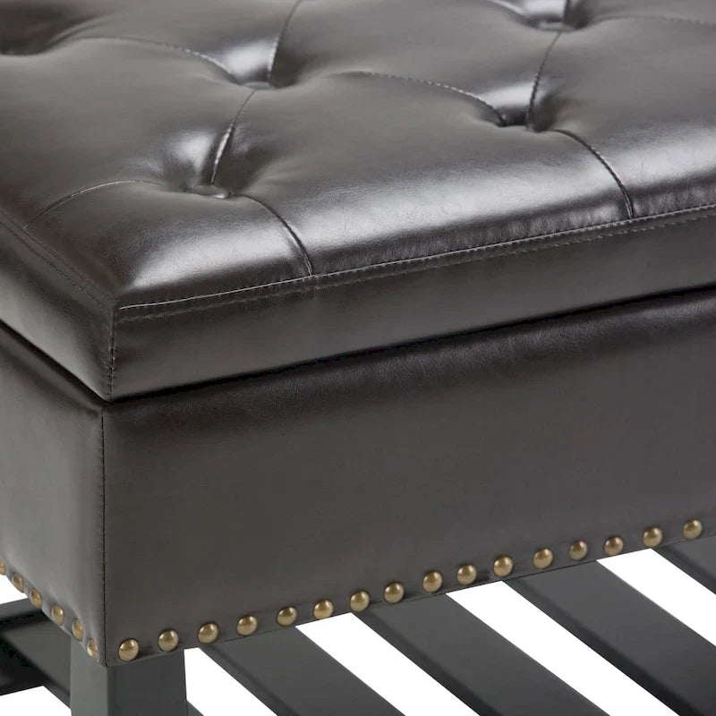 WYNDENHALL Riley 43 inch Wide Rectangle Ottoman Bench - 43 W x 17 D x 19 H
