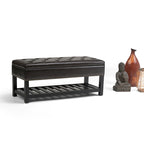 WYNDENHALL Riley 43 inch Wide Rectangle Ottoman Bench - 43 W x 17 D x 19 H