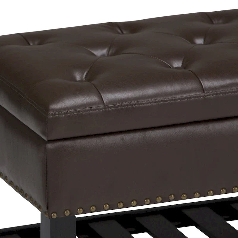 WYNDENHALL Riley 43 inch Wide Rectangle Ottoman Bench - 43 W x 17 D x 19 H