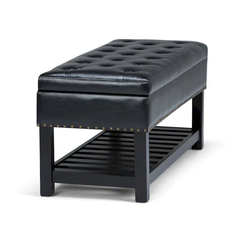 WYNDENHALL Riley 43 inch Wide Rectangle Ottoman Bench - 43 W x 17 D x 19 H