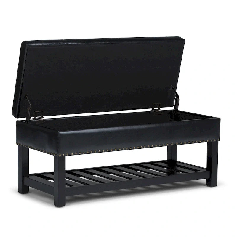 WYNDENHALL Riley 43 inch Wide Rectangle Ottoman Bench - 43 W x 17 D x 19 H
