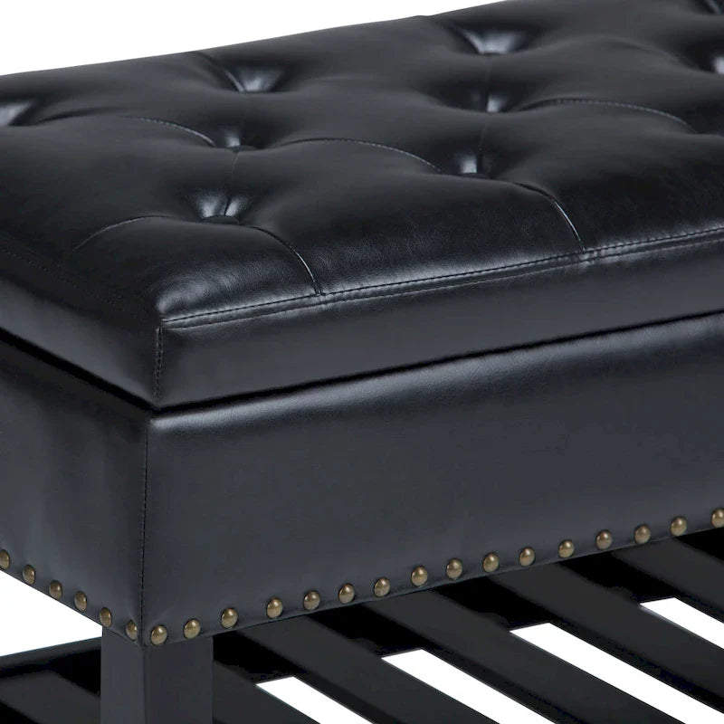 WYNDENHALL Riley 43 inch Wide Rectangle Ottoman Bench - 43 W x 17 D x 19 H