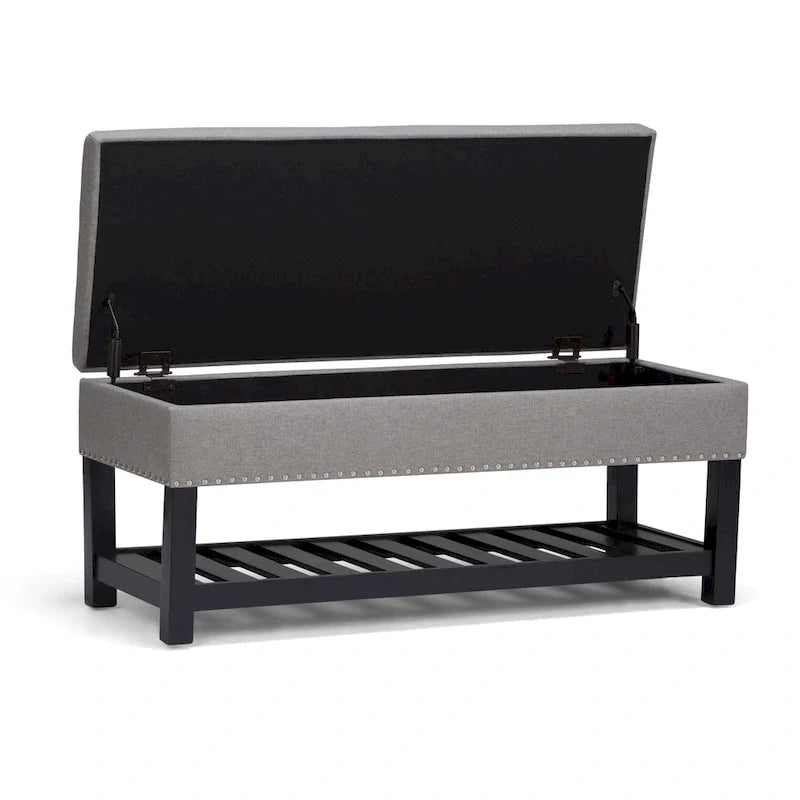 WYNDENHALL Riley 43 inch Wide Rectangle Ottoman Bench - 43 W x 17 D x 19 H