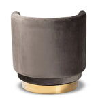 Saffi Glam and Luxe Upholstered Swivel Accent Chair