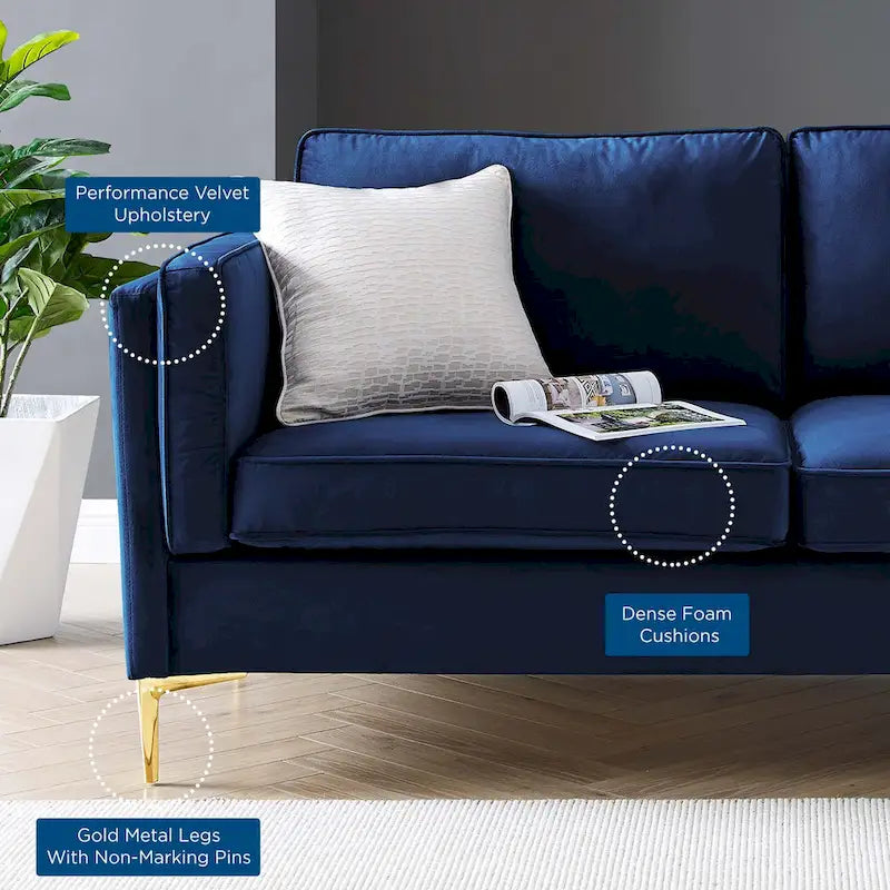Kaiya Performance Velvet Sofa