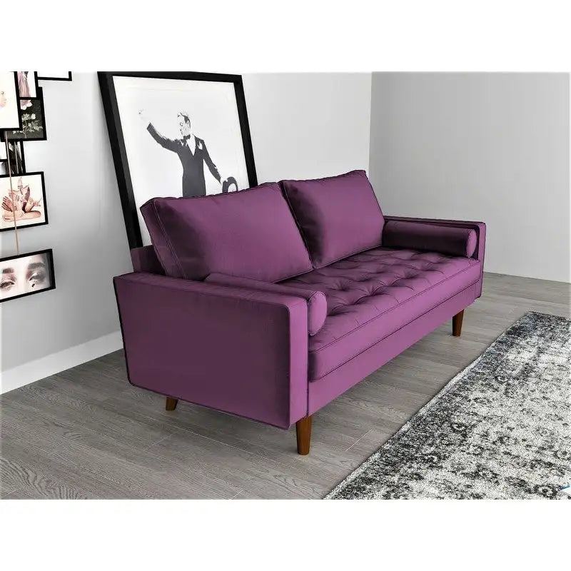 Mac Velvet Mid-century Style Sofa