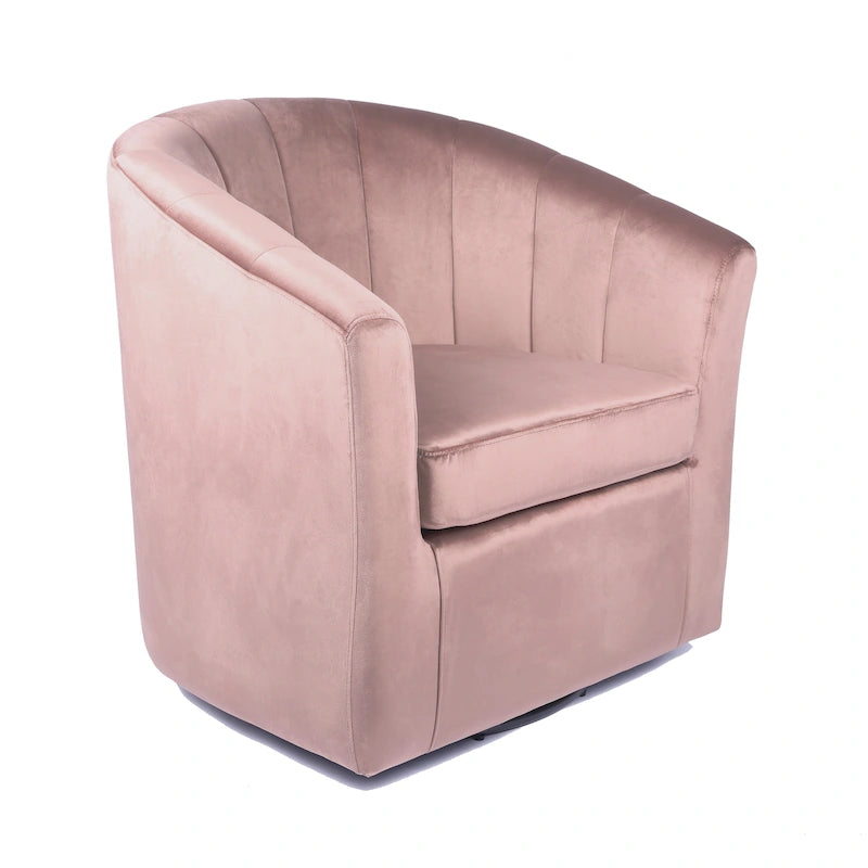 Carson Carrington Junsele Velvet Upholstery Swivel Accent Club Chair
