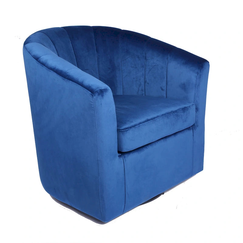 Carson Carrington Junsele Velvet Upholstery Swivel Accent Club Chair