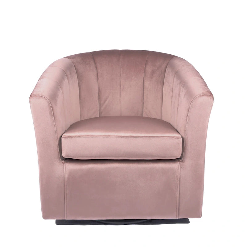 Carson Carrington Junsele Velvet Upholstery Swivel Accent Club Chair