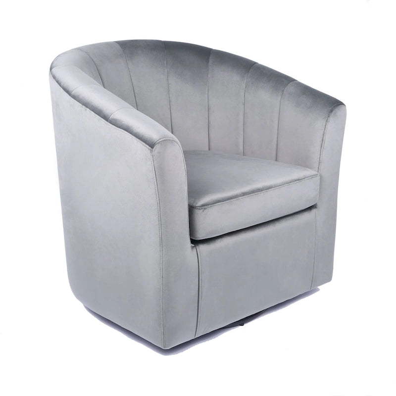 Carson Carrington Junsele Velvet Upholstery Swivel Accent Club Chair
