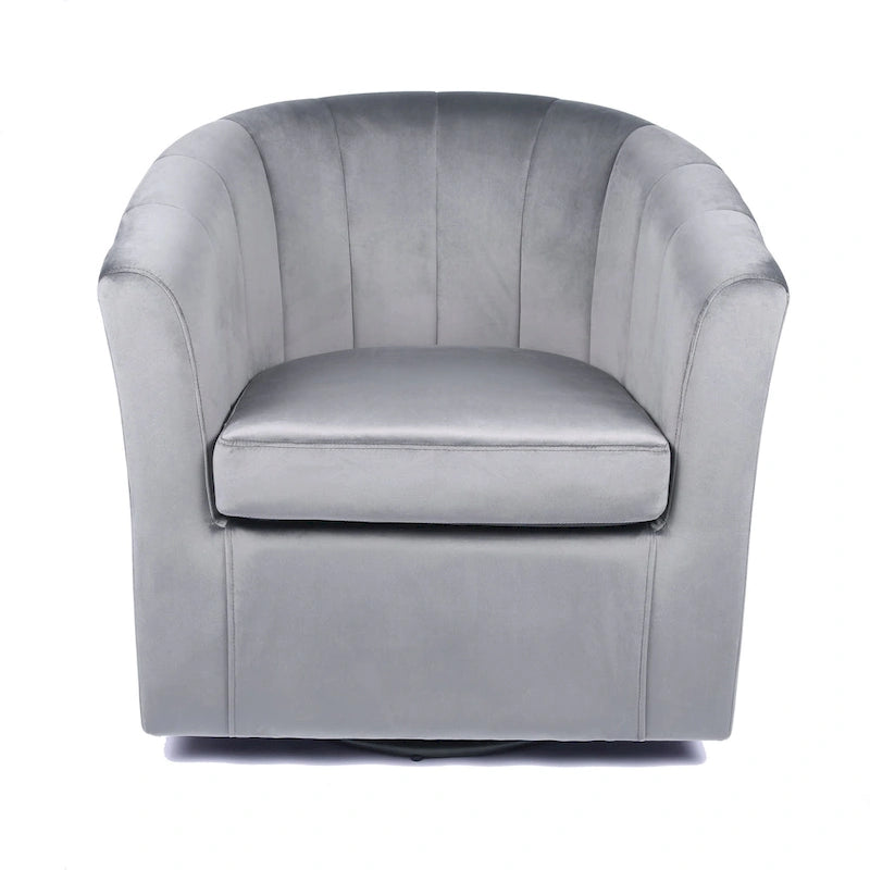 Carson Carrington Junsele Velvet Upholstery Swivel Accent Club Chair