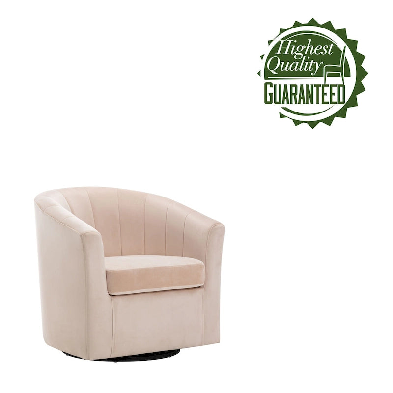 Carson Carrington Junsele Velvet Upholstery Swivel Accent Club Chair