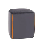 Adeco 14 Small Ottoman Footrest Stool- Velvet Seating Stool Ottoman