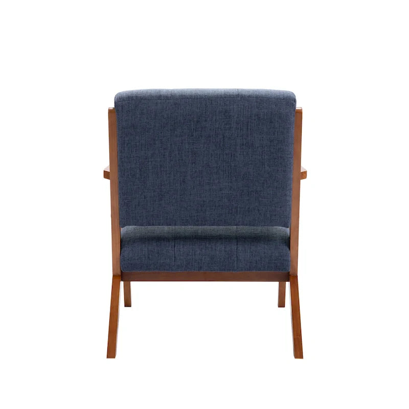 Porthos Home Earla Tufted Fabric Accent Chair with Wooden Legs and Armrests