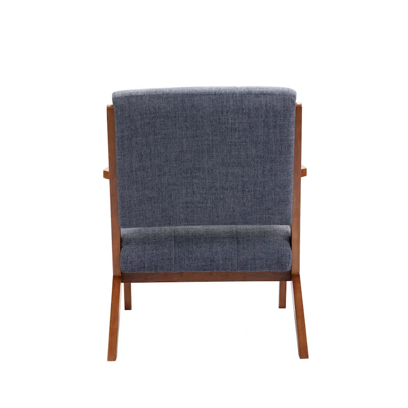 Porthos Home Earla Tufted Fabric Accent Chair with Wooden Legs and Armrests