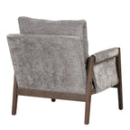 Mid-Century Velvet Solid Wood Accent Chair with Thick Seat Cushion