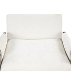 Mid-Century Velvet Solid Wood Accent Chair with Thick Seat Cushion