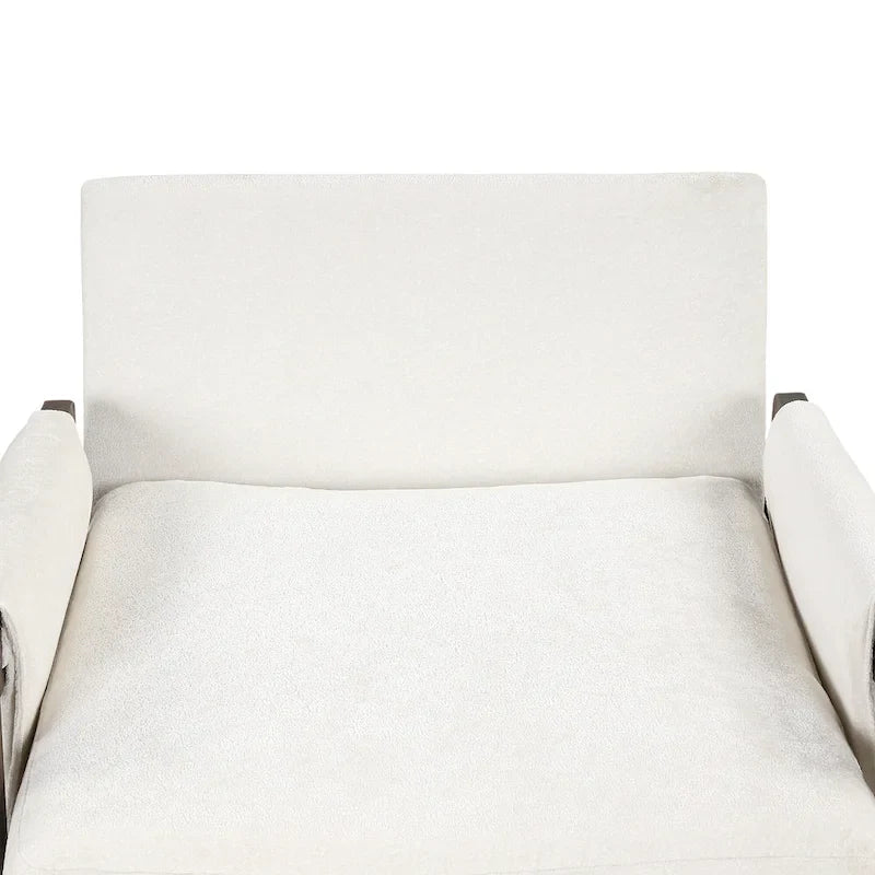 Mid-Century Velvet Solid Wood Accent Chair with Thick Seat Cushion