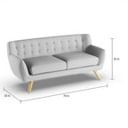 Carson Carrington Brandbu Button-tufted Modern Sofa