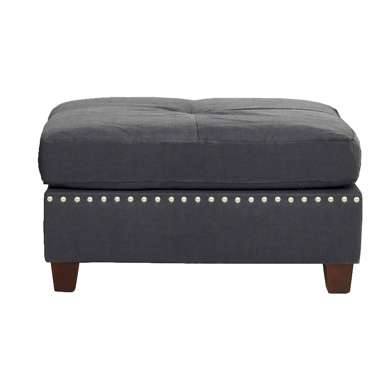 Bobkona Chaise Upholstered 3-piece Reversible Sectional Sofa Set