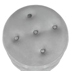 Adeco 18.3 Height Button Tufted Upholstered Round Ottoman