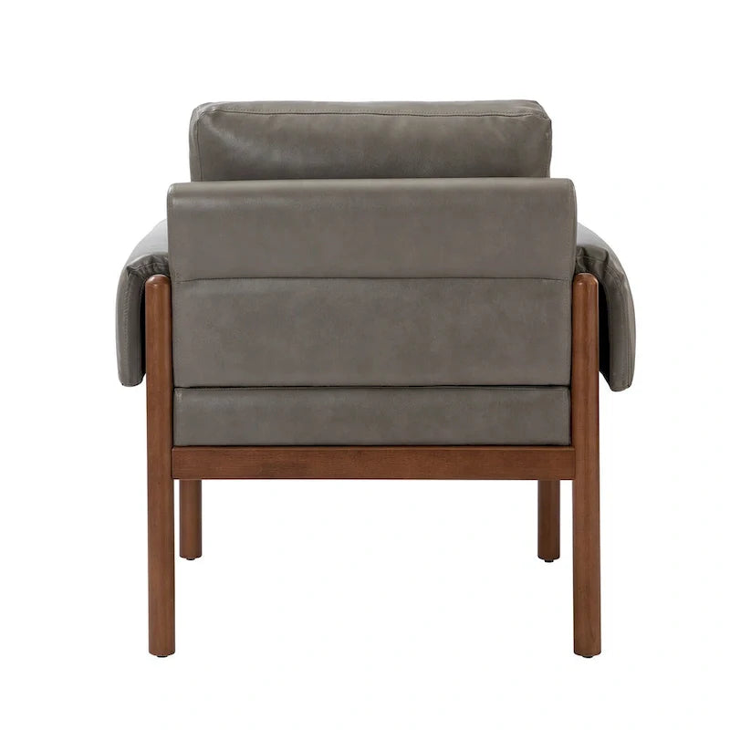 Tiago Comfy Glossy Living Room Armchair with Solid Wood Base Set of 2