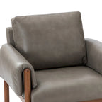 Tiago Comfy Glossy Living Room Armchair with Solid Wood Base Set of 2