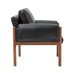 Tiago Comfy Glossy Living Room Armchair with Solid Wood Base Set of 2