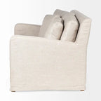 Denly I Beige Slipcover Two Seater Sofa