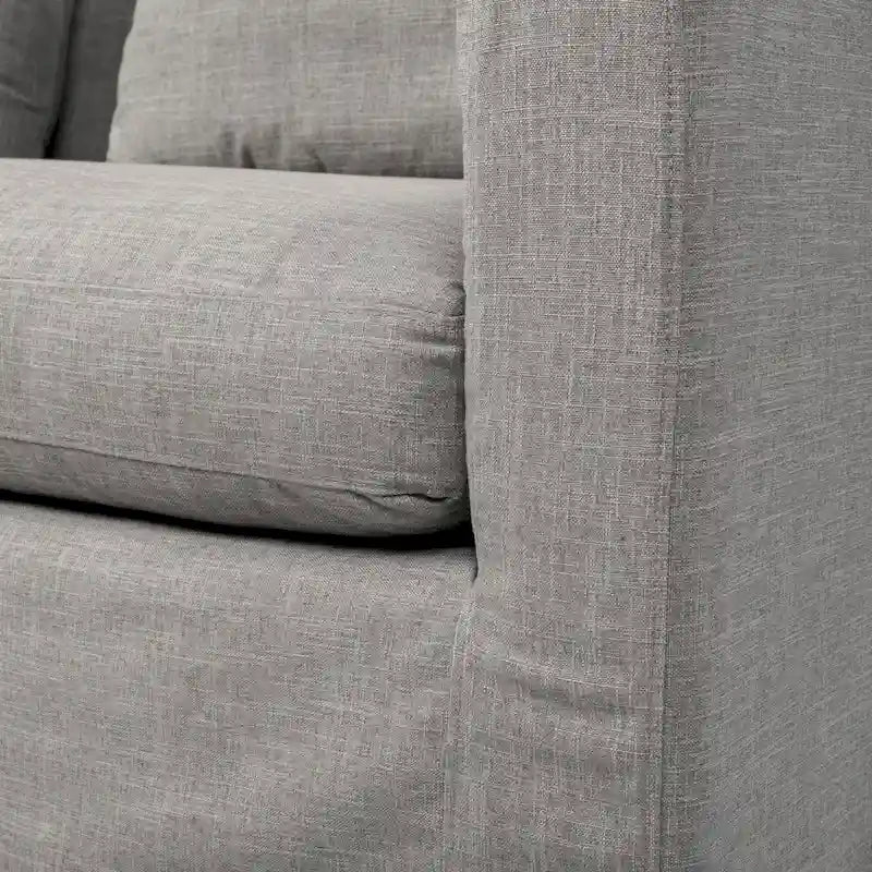 Denly I Beige Slipcover Two Seater Sofa