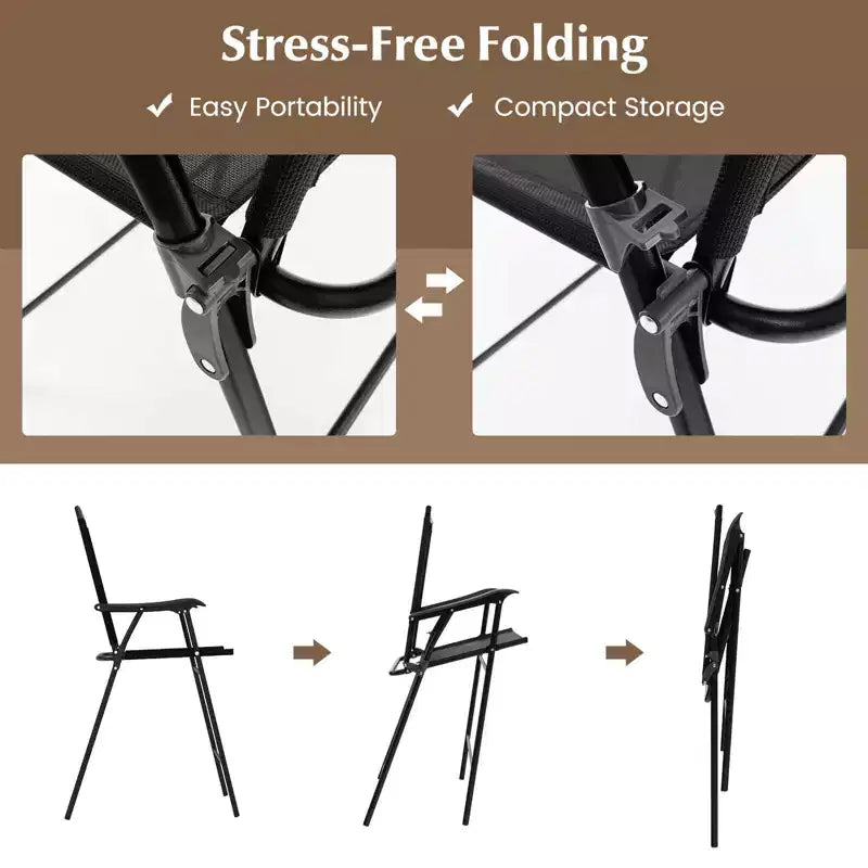 Costway 3 PCS Outdoor Bar Stool Set with DPC Tabletop Umbrella Hole & Footrest 2 Chairs