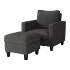 2 Piece Georgia Accent Chair with Ottoman Set