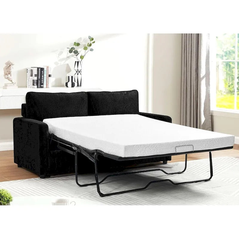 US Pride Furniture Manchester Corduroy 70 inch Square Arms Sofa Bed