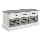 Paola Traditional Wood Cabinet with Baskets