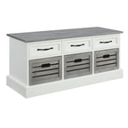 Paola Traditional Wood Cabinet with Baskets