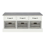 Paola Traditional Wood Cabinet with Baskets