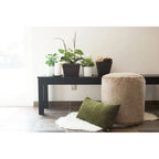 Majestic Home Goods Villa Collection Indoor Ottoman Pouf 16 L x 16 W x 17 H