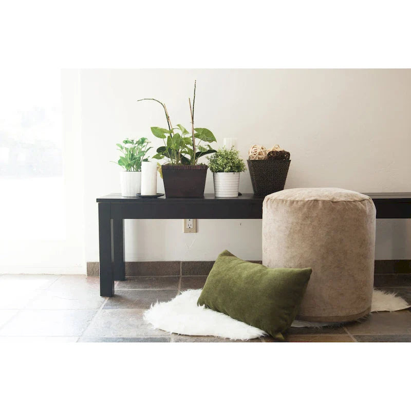 Majestic Home Goods Villa Collection Indoor Ottoman Pouf 16 L x 16 W x 17 H