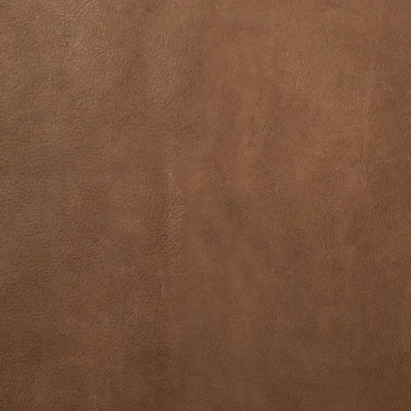 Jessie 55L x 16W Brown Leather Seat W/Black Metal Base Accent Bench - 55.0L x 16.0W x 19.0H