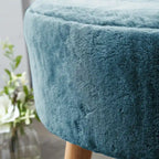 Serenta Heavy FauxFur Oval Ottoman