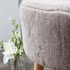 Serenta Heavy FauxFur Oval Ottoman